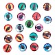 PandaHall Elite 12mm Mixed Color Lucky Dragon Eye Glass Flatback Dome Cabochons for Jewelry Making US-GGLA-PH0002-12mm-AB-3