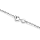SHEGRACE Rhodium Plated 925 Sterling Silver Double Layered Necklace US-JN635A-3