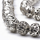 Electroplated Natural Lava Rock Beads Strands US-G-T098-01B-10-3