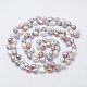 Natural Pearl Beaded Necklaces US-NJEW-P149-01C-1
