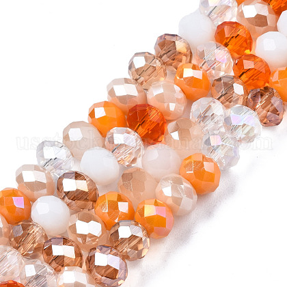 Electroplate Glass Beads Strands US-EGLA-N002-12G-1