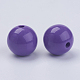 Round Bubblegum Chunky Acrylic Beads US-PAB709Y-1-2
