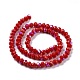 Electroplate Opaque Solid Color Glass Beads Strands US-EGLA-A034-P4mm-L04-2