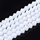 Opaque Solid Color Glass Beads Strands US-GLAA-Q080-4mm-B05-1