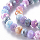 Opaque Baking Painted Glass Beads Strands US-EGLA-N006-010A-B09-3