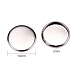 Flat Round 304 Stainless Steel Cabochon Settings US-STAS-PH0002-54P-3