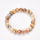 Natural Crazy Agate Beaded Stretch Bracelets US-BJEW-Q692-06-8mm-1