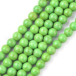 Synthetic Turquoise Beads Strands US-TURQ-G106-8mm-02B