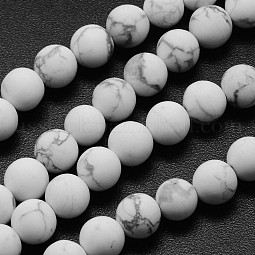 Natural Howlite Beads Strands US-G-D696-6mm