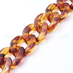 Handmade Acrylic Curb Chains US-AJEW-JB00679-09