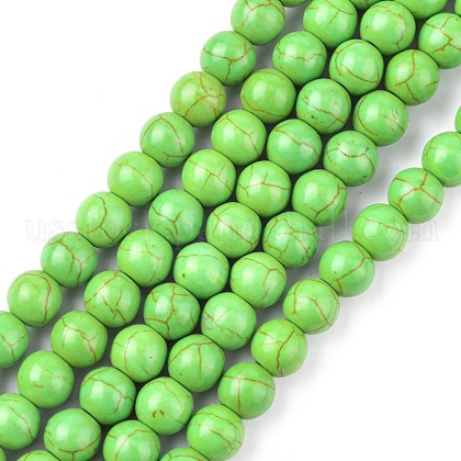 Synthetic Turquoise Beads Strands&nbsp;US-TURQ-G106-8mm-02B-1