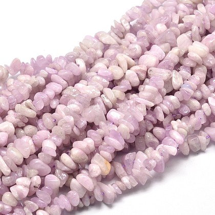 Natural Kunzite Chip Beads Strands US-G-E271-79-1