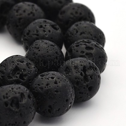 Natural Lava Rock Round Beads Strands US-G-M169-12mm-03-2.5MM-1