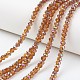 Electroplate Transparent Glass Beads Strands US-EGLA-A034-T8mm-R14-1