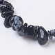 Natural Snowflake Obsidian Stretch Bracelets US-BJEW-JB03681-10-2