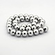Round Non-magnetic Synthetic Hematite Beads Strands US-G-P061-66-10mm-2