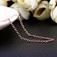 Real Rose Gold Plated Tin Alloy Cable Chain Necklaces US-NJEW-BB10198-18-4
