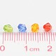 Mixed Color Chunky Dyed Transparent Acrylic Faceted Bicone Spacer Beads for Kids Jewelry US-X-DBB4mm-4