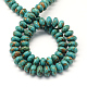 Dyed Synthetic Turquoise Rondelle Bead Strands US-TURQ-Q100-02A-01-2