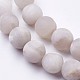 Natural White Agate Bead Strands US-G-G945-20-8mm-3