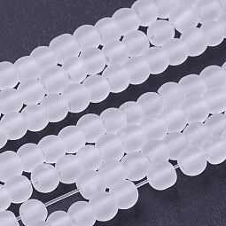 Baking Paint Transparent Glass Bead Strands US-GLAA-S031-4mm-13