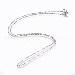 304 Stainless Steel Cable Chain Necklaces US-NJEW-P248-01P