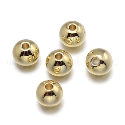 Brass Beads US-KK-F0317-4mm-01G-NR-1