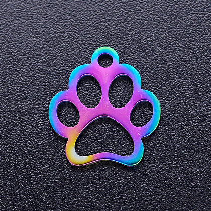 Ion Plating(IP) 201 Stainless Steel Pet Charms US-STAS-Q201-JN210-1