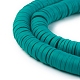 Flat Round Eco-Friendly Handmade Polymer Clay Beads US-CLAY-R067-8.0mm-07-2