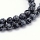 Natural Snowflake Obsidian Round Bead Strands US-G-J303-09-8mm-3