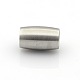 304 Stainless Steel Matte Surface Magnetic Clasps with Glue-in Ends US-STAS-O042-A-23-2