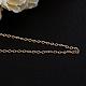Gold Plated Brass Cable Chain Necklaces US-NJEW-BB10199-18-3