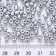 6/0 Baking Paint Glass Round Seed Beads US-SEED-S036-01C-14-3