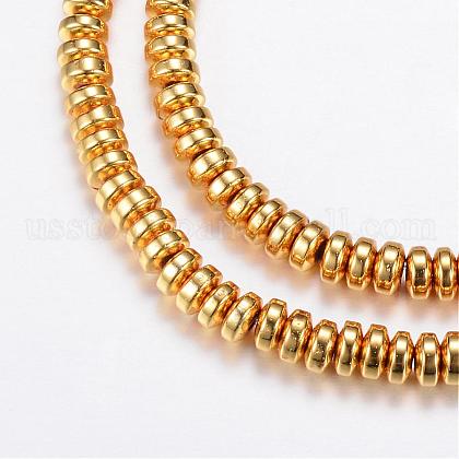 Electroplate Non-magnetic Synthetic Hematite Bead Strands US-G-Q465-11G-1