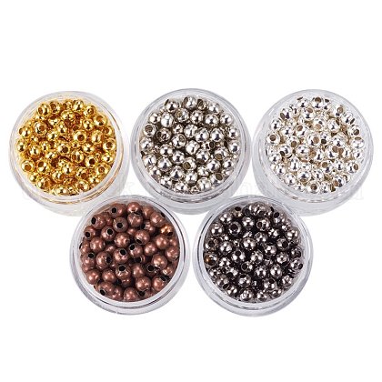 5 Box Iron Round Spacer Beads US-IFIN-X0001-01-B-1