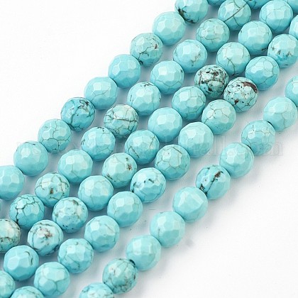 Synthetic Turquoise Bead Strands US-G-G945-05-6mm-1