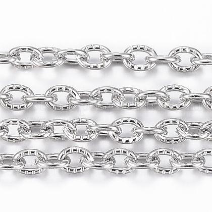 304 Stainless Steel Textured Cable Chains US-CHS-H012-01P-1