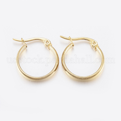 304 Stainless Steel Hoop Earrings US-EJEW-G239-51G-1