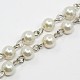 Handmade Glass Pearl Beaded Chains for Necklaces/Bracelets Making US-AJEW-PH00633-02-1