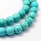 Faceted Synthetical Turquoise Beads Strands US-G-F382-8mm-01-3
