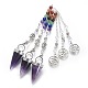 Chakra Jewelry Natural Amethyst Cone Dowsing Pendulums US-G-G771-E02-1
