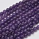 Natural Amethyst Round Bead Strands US-G-M304-18-8mm-1