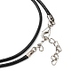 Waxed Cord Necklace Making with Iron Findings US-NJEW-R229-2.0mm-2