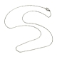 Classic Plain 304 Stainless Steel Mens Womens Cable Chains Necklaces US-STAS-S029-02-3