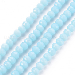 Opaque Solid Color Glass Beads Strands US-EGLA-A034-P6mm-D06