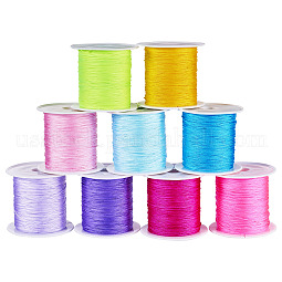 9 Rolls 9 Colors Nylon Chinese Knot Cord US-NWIR-TA0001-17