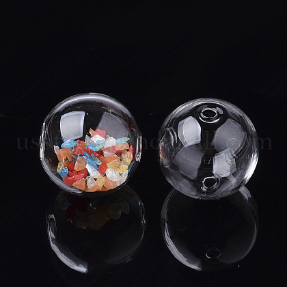 Handmade Blown Glass Globe Beads US-DH017J-1-18mm-1