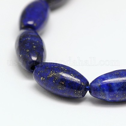 Natural Lapis Lazuli Rice Bead Strands US-X-G-I115-03-1