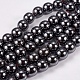 Non-Magnetic Synthetic Hematite Beads Strands US-G-H1624-8mm-1-1