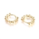 Brass Huggie Hoop Earrings US-EJEW-G275-03G-2